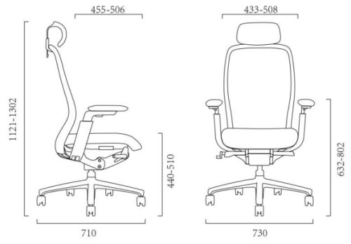 siège de bureau synchrone gris iris a