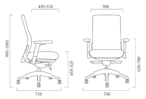 siège de bureau synchrone gris kimi