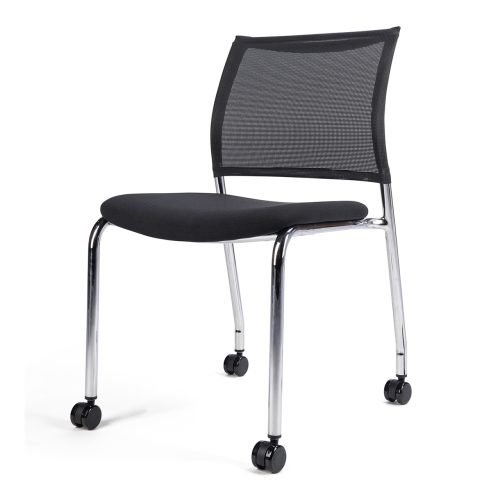 Fauteuil d&rsquo;accueil empilable sur roulettes SURF-R